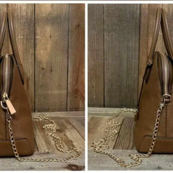 Michael Kors 6pc Set: Mercer Satchel, Wallet, Card Case, Glasses, Dust Bag Twill - Picture 4 of 16